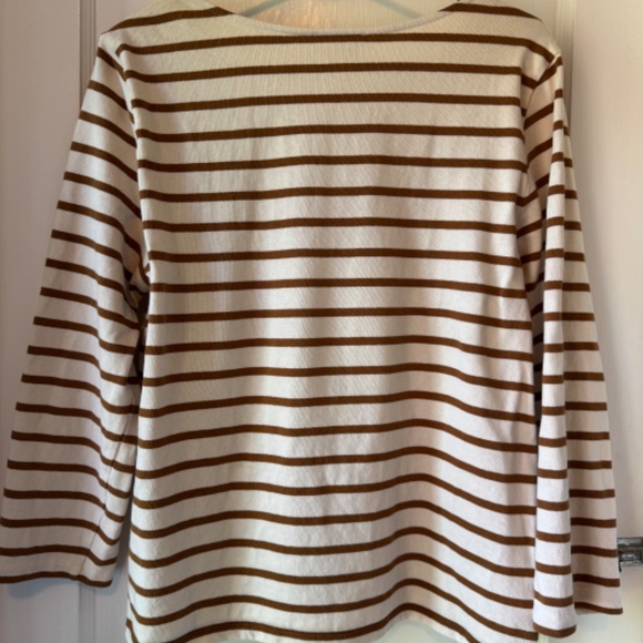 SEZANE Colette Mariniere- Color  Ecru & Camel, in Size XL - Picture 4 of 6